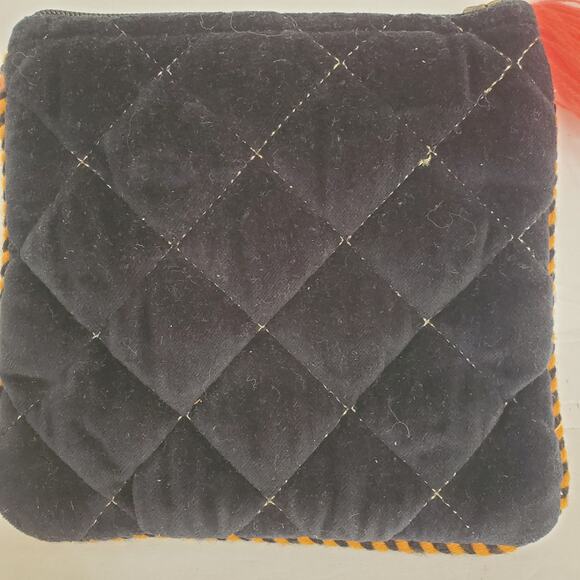 NWT Macchia di Ruggine Quilted Monogram N Pouch Velvet Clutch - Picture 7 of 7